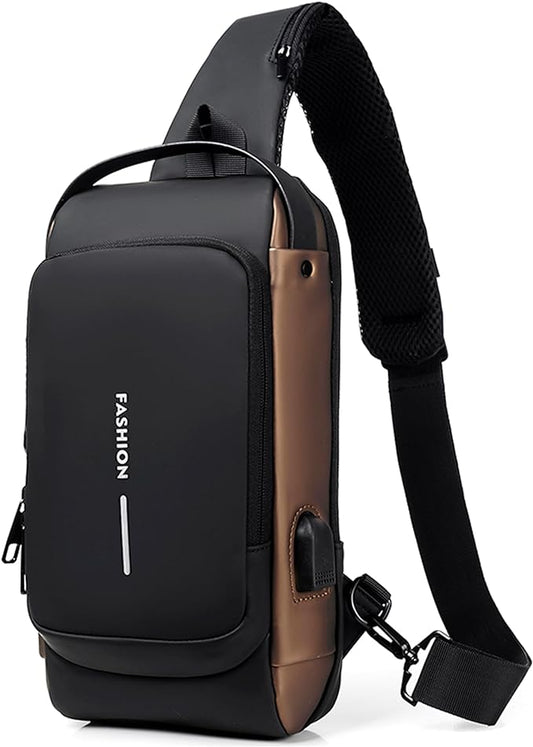 Anti theft Crossbody Sling bag with USB Charging Port