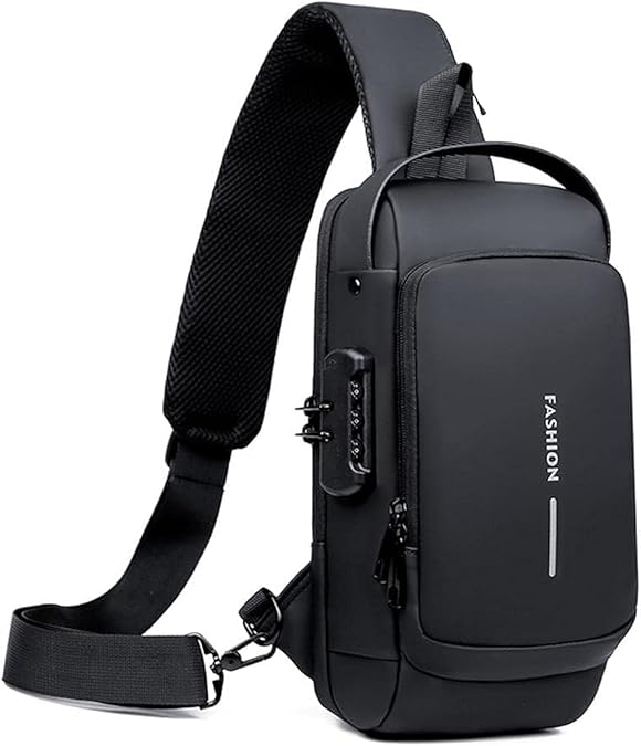 Anti theft Crossbody Sling bag with USB Charging Port