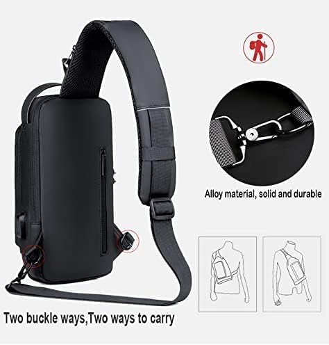 Anti theft Crossbody Sling bag with USB Charging Port